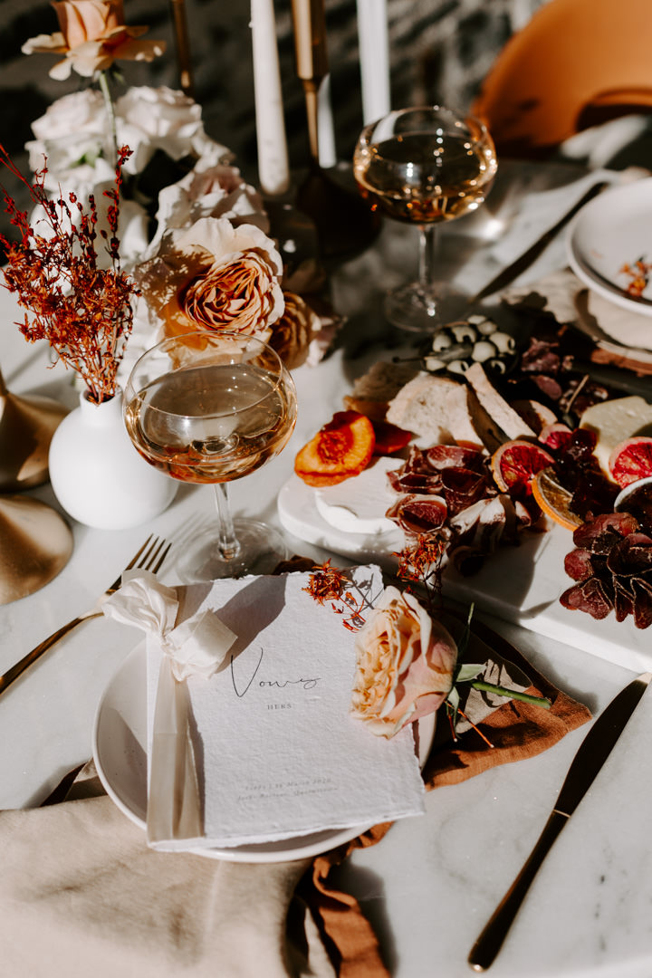 Private dining at Jacks Retreat Elopement Wedding in Queenstown, New Zealand by Dawn Thomson Photography